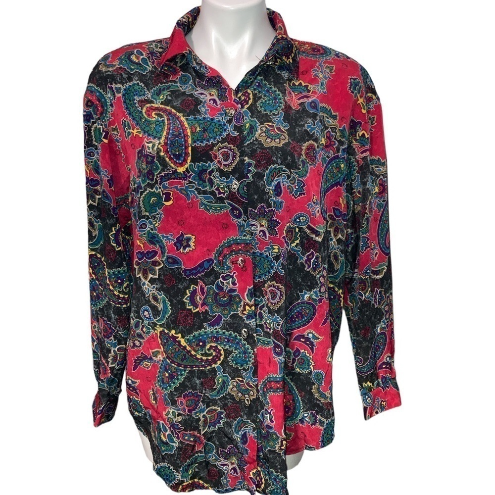 SG SPORT Vintage Women’s Medium Blouse with Shoulder Pads